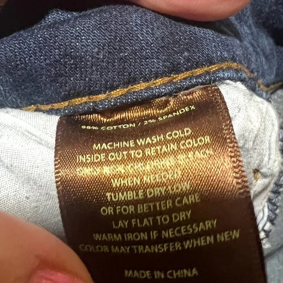 Kut from the Kloth Embroidered Bootcut Jeans Size L Y2K Cross Pocket Denim - Picture 9 of 10